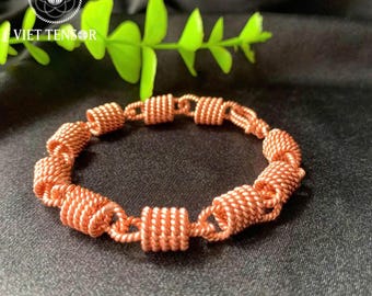 Pure Copper Tensor Bracelet – Sacred Geometry Acu-vac Coils, 188MHz Frequency