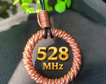 Copper Tensor Ring Pendant – 528Hz Frequency Necklace | Handmade by VietTensor