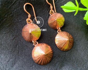 Double Cone Copper Tensor Earrings | 432 Hz & Lost Cubit 177 MHz