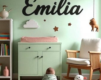Wooden Name Sign Custom Name Sign Nursery Name Sign Wall Name Sign Kids Room Wall Art Surname sign Birthday Gift