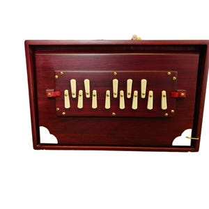 Shruti Box - Premium Quality | One Octave | C3 to C4 | High Quality Matte Finish in Dark Oak Color | A=440 Tuned | Premium Craftsmanship