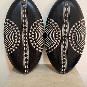 black african mask shield, long Zulu Warrior shield,