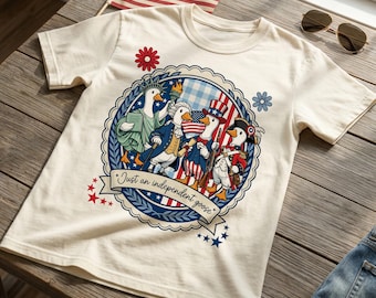 Patriotic Goose Tee, Comfort Colors Shirt, 4th of July Independent Goose T-Shirt, Funny 1776 Sweatshirt, American Freedom USA Apparel