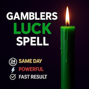 Glücksspieler Glück Zauber | Großer Gewinn | Glück anziehen | Boost Chance | Erfolgs-Ritual, Same Day Cast schnelles Ergebnis