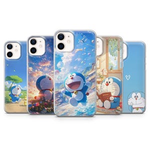 Doraemon Phone Case Nobita Anime Cover for iPhone 16E 15 14 13 12 Samsung S25 S24Fe S23Ultra A56 A15 Pixel 9A 9Pro XL 8A 8Pro 7A 6A