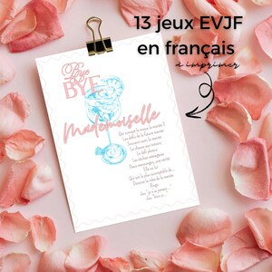Lot de 13 Jeux EVJF à Imprimer - Activités Enterrement de Vie de Jeune Fille PDF - Jeux en Français - questions et cartes jeux rigolos fille