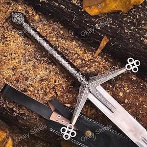Handmade Scottish Claymore Sword J2 steel Highland Claymore Black Medieval Swords Anniversary Gift Groomsmen Gifts Personalized Gifts