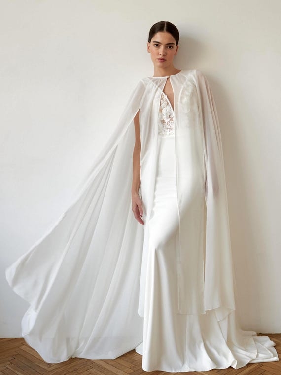 chiffon dress topper Organza Off the Shoulder Bridal Topper