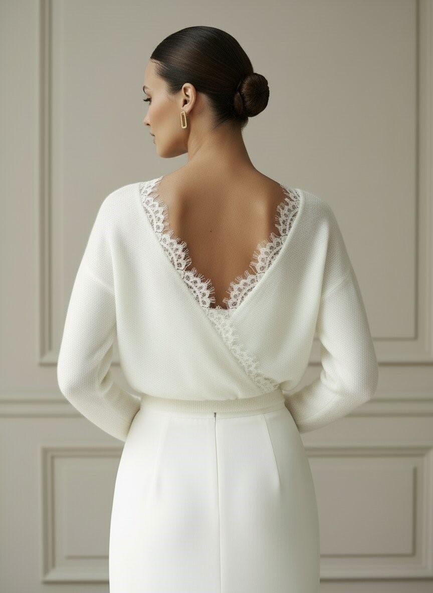 strapless chiffon wedding dress Chiffon Lace A-line Sweetheart Beach Wedding Dress MW642 main image 0