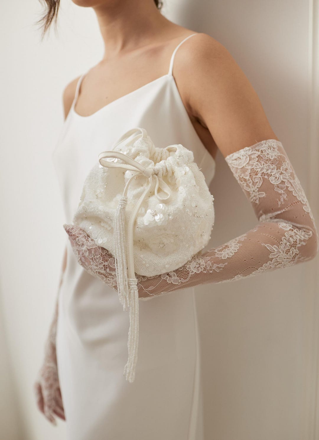 Bridal Pouch Bag Elegant Wedding Clutch Floral Bag Bride Clutch Bag ...