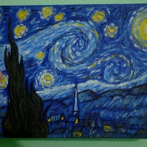3QUEENS The Starry Night Painting, Acrylic Painting, A Masterpiece With Acrylics, Van Gogh Acrylic Art, Acrylic Painting Van Gogh Style.