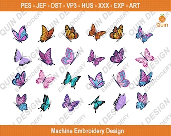 butterfly embroidery design set (Digital Download)