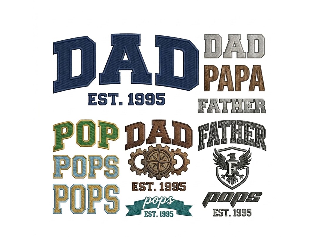 Dad Embroidery Design, Instant Download, Fathers Day Embroidery Design ...