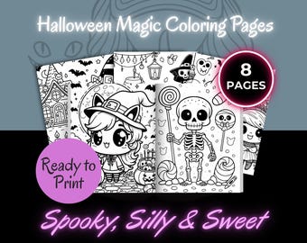 Halloween Magic Coloring Pages – Spooky, Silly & Sweet Designs to Print