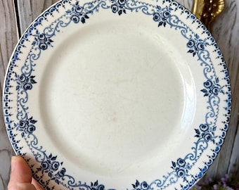 Antique ironstone plates – "Parmentier" pattern – Boulenger & Cie, Choisy-le-Roi
