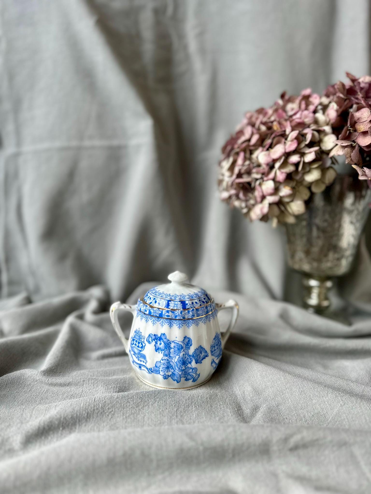 ANCIEN SUCRIER CONFITURIER en verre et métal EUR 25,00