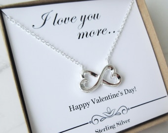 Infinity Heart Pendant, Infinity Jewelry, Valentines Day, Gift for Her, Infinite Love, Infinity Necklace Sterling silver necklace, Present