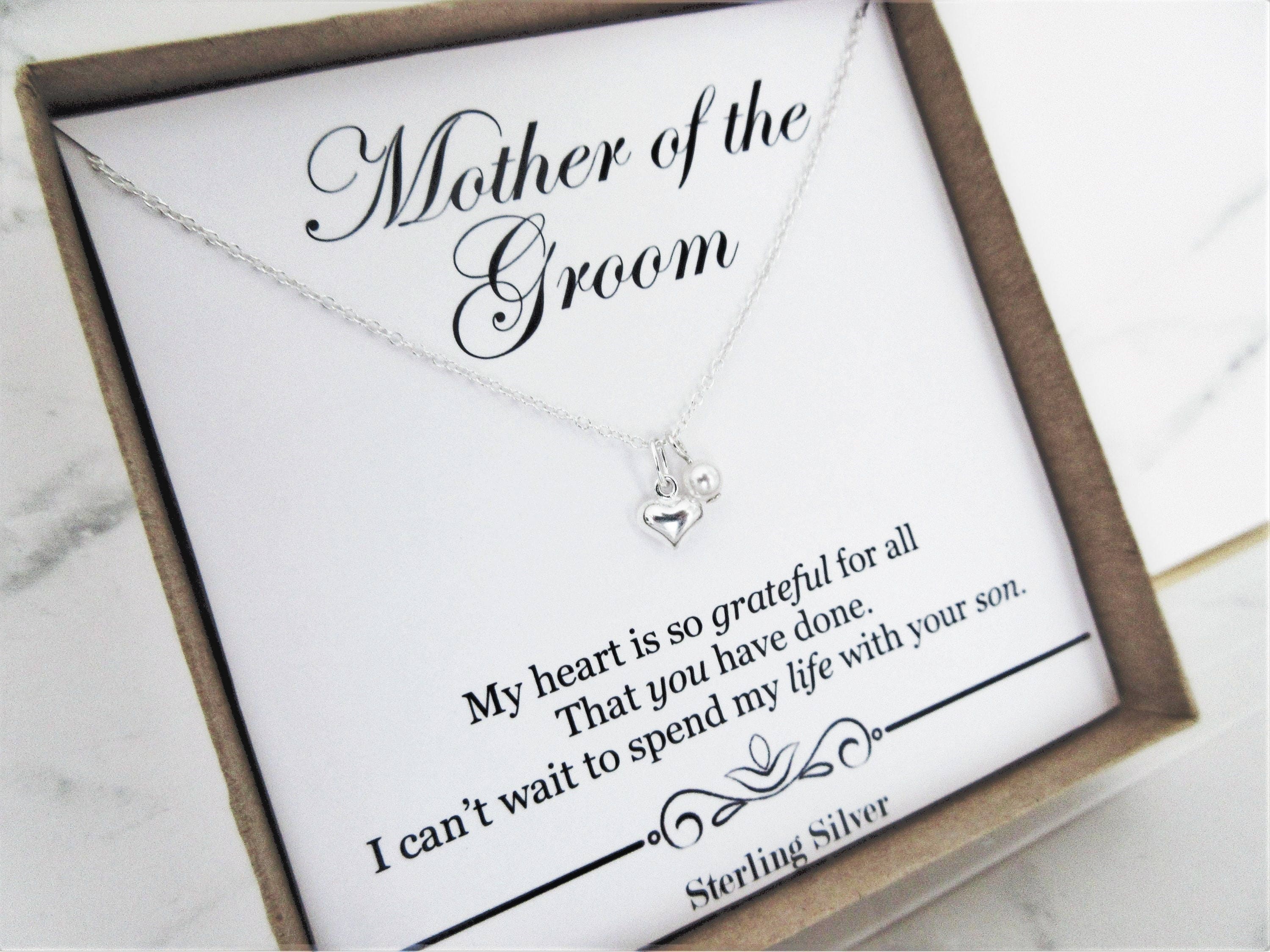Mother of the Groom gift from Bride Sterling silver Heart Etsy