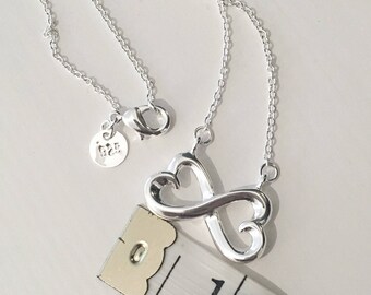 ZakiaHo Collana con ciondolo a forma di cuore infinito, regalo per mamma, figlia, nonna, nipote, sorella, migliore amica, moglie, con ciondolo a forma di cuore, per donne e ragazze, acciaio inox