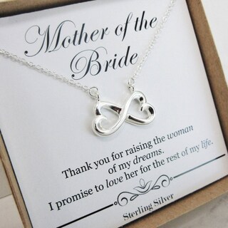 Collana Con Nodo A Cuore Infinito Per Madre Della Sposa – Regalo Nozze In Acciaio Inox, Con Scatola E Biglietto, Gioiello Per Donne