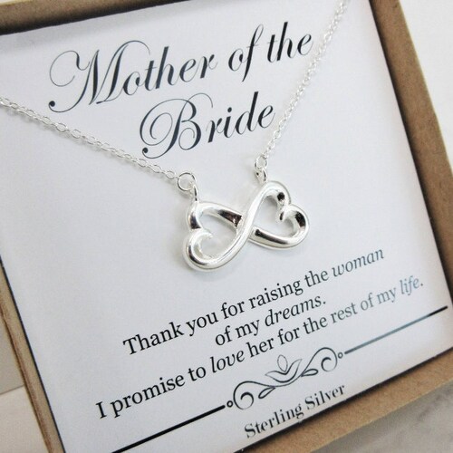 Collana Con Nodo A Cuore Infinito Per Madre Della Sposa – Regalo Nozze In Acciaio Inox, Con Scatola E Biglietto, Gioiello Per Donne