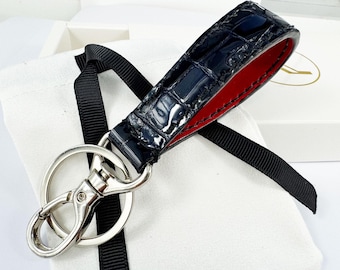 Handmade Hand Stitched Real Leather Keychain