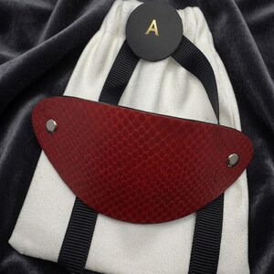 Luxury Python-Effect French Barrette | Apple Leather | Hand-Finished | Moisture Resistant | Gift Pouch image 3