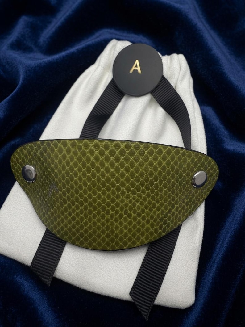 Luxury Python-Effect French Barrette | Apple Leather | Hand-Finished | Moisture Resistant | Gift Pouch image 7