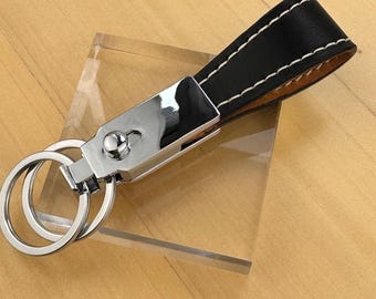 Noir Vachetta Leather | Quick-Release Keychain
