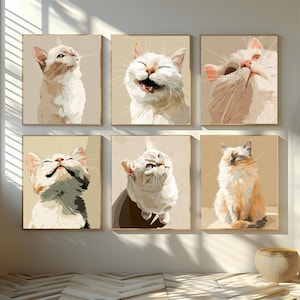 40 Playful Pet Wall Art Prints Bundle, Kids Room Decor, Nursery Animal Art, Cat Lover Gift, Kitten Nursery Wall Art, Boys & Girls Room Decor