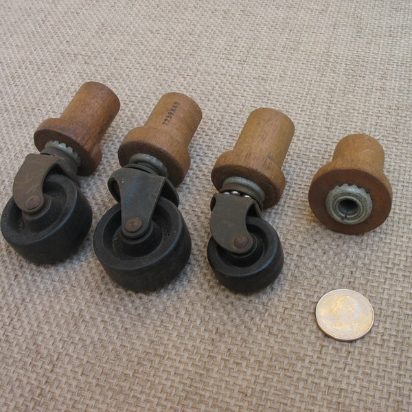 Antique Wooden Casters Etsy