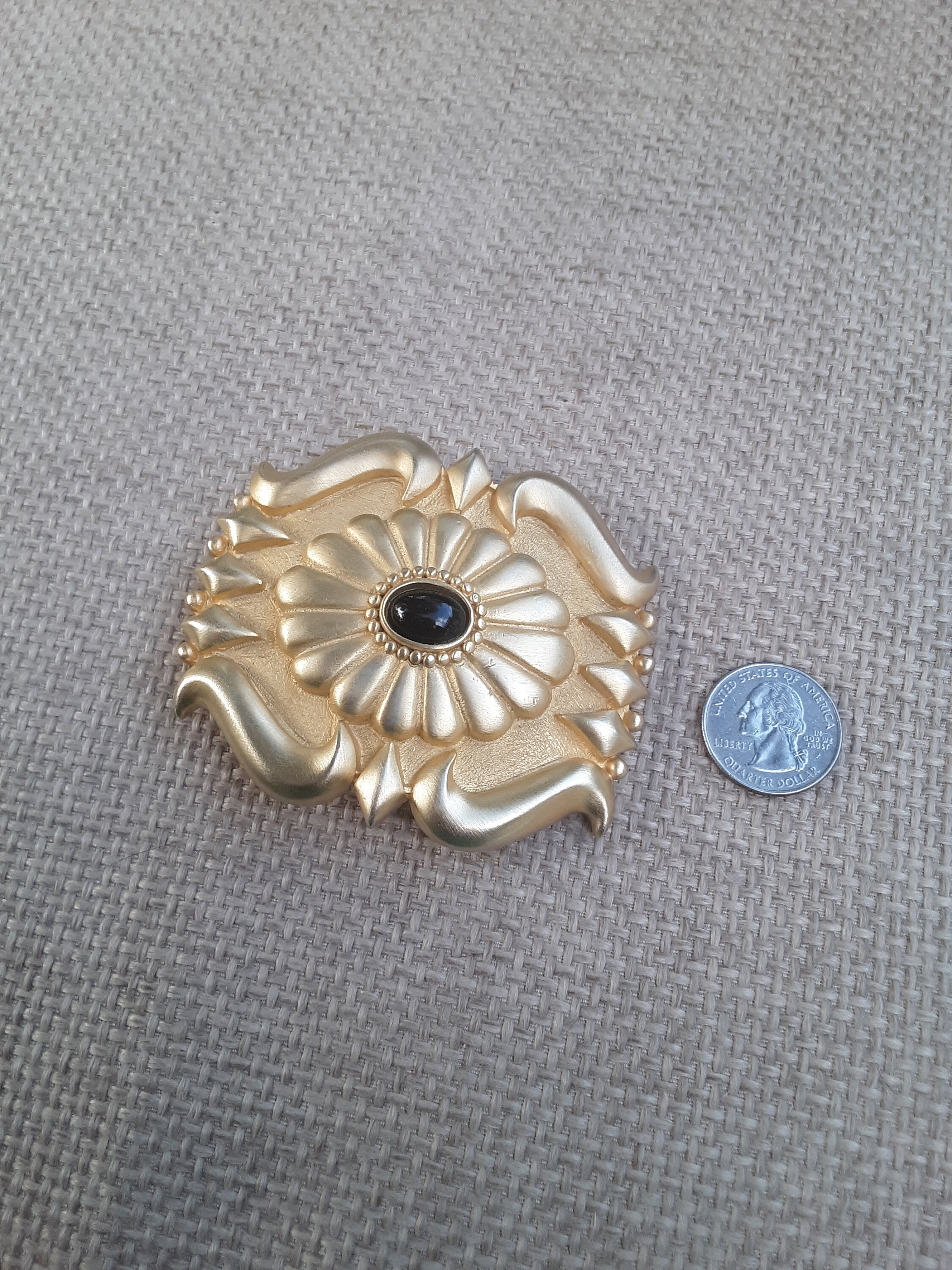Doreen Ryan 1995 Designer Signed Gold Silver Tone Flower Rhinestone Belt Buckle Doreen Ryan Buckles - Etsy main image 2