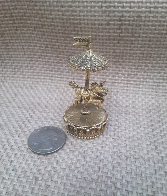 Vintage Corday Toujours Moi Le Carousel Creme Perfume Container