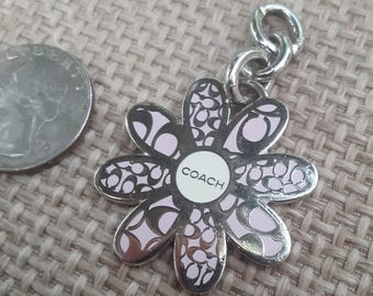 Vintage Coach Pink & Silver Daisy Flower Key Chain/bag Charm - Etsy