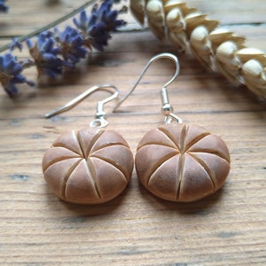 Roman Bread Earrings, Panis Quadratus, Pompeii, perfect for archaeologists, historians, or bakers image 1