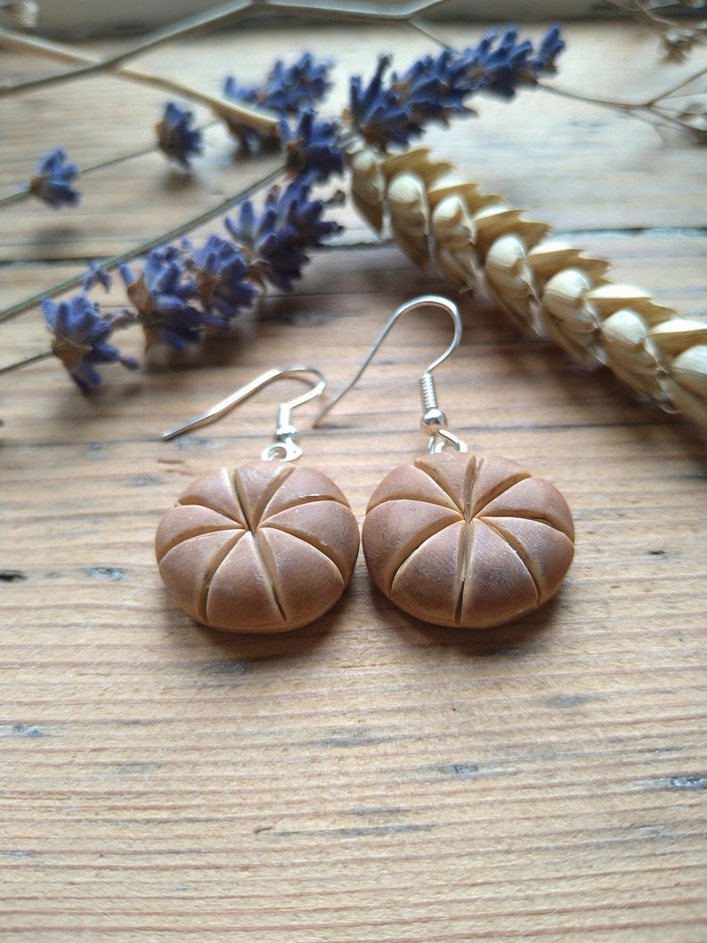 Roman Bread Earrings, Panis Quadratus, Pompeii, perfect for archaeologists, historians, or bakers image 1