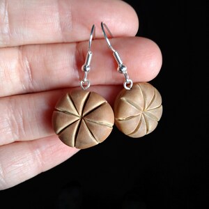 Roman Bread Earrings, Panis Quadratus, Pompeii, perfect for archaeologists, historians, or bakers image 7