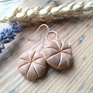 Roman Bread Earrings, Panis Quadratus, Pompeii, perfect for archaeologists, historians, or bakers image 5