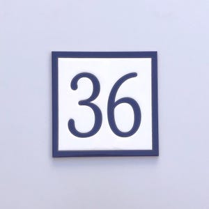 Spanish Ceramic Tiles, 15 x 15 cm (5,9 x 5,9 in), handmade ceramic, made in Spain, address signs. Decorative tiles. Address Numbers.