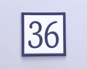 Handmade Spanish Ceramic Address Number Tile, 15x15cm