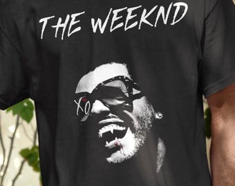 The Weeknd Vampire Fangs Graphic Tee Shirt with XO Logo