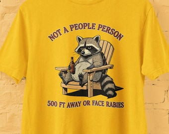 Funny Raccoon T-Shirt: Sarcastic Introvert Gift - Social Battery Low