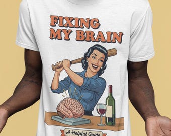 Retro Comic Mental Health T-Shirt: Sarcastic Brain Pop Art Tee