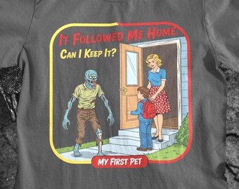 Vintage 1950s Comic Style Sarcastic Zombie Pet Shirt