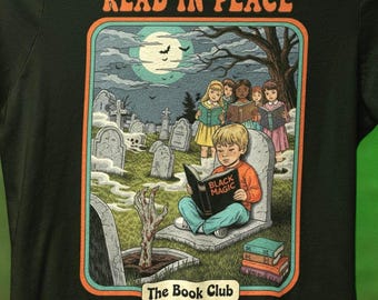 Vintage Horror Comic Style "Read In Peace" Graphic T Shirt