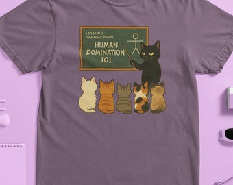 Funny Cat Overlord T-Shirt: Sarcastic Feline Graphic Tee