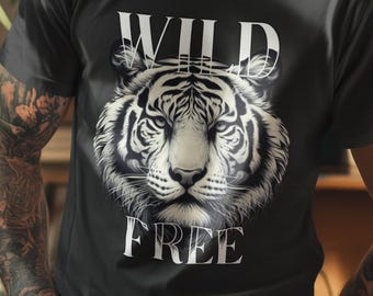 Mystic Tiger Graphic T-Shirt: Retro Pop Art Jungle Cat