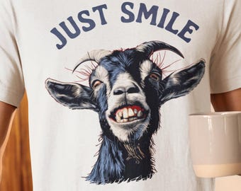 Funny Goat Meme T-Shirt: Sarcastic Weirdcore Graphic Tee