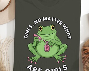 Goblincore Frog T-Shirt: Funny Froggy with Nail Polish, Comfort Colors Tee