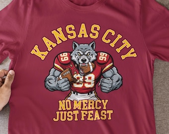 Kansas City Football Wolf Shirt – Vintage Mascot Sweatshirt for Game Day Fans